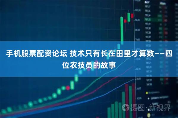 手机股票配资论坛 技术只有长在田里才算数——四位农技员的故事